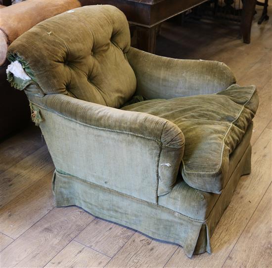 An Edwardian mahogany armchair